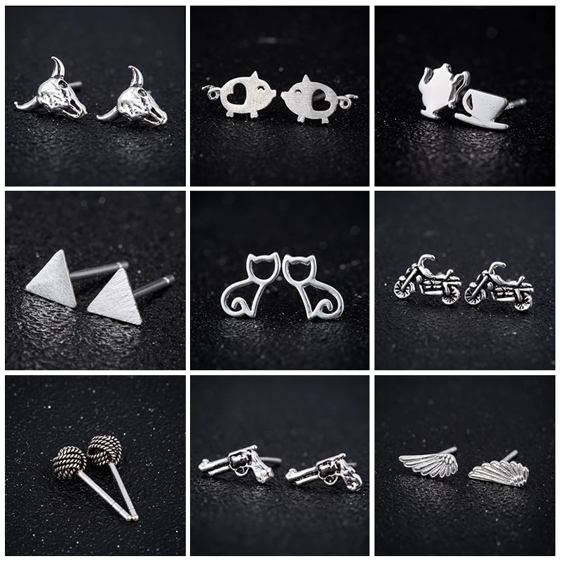 

Серьги-гвоздики женские из серебра 925 пробы