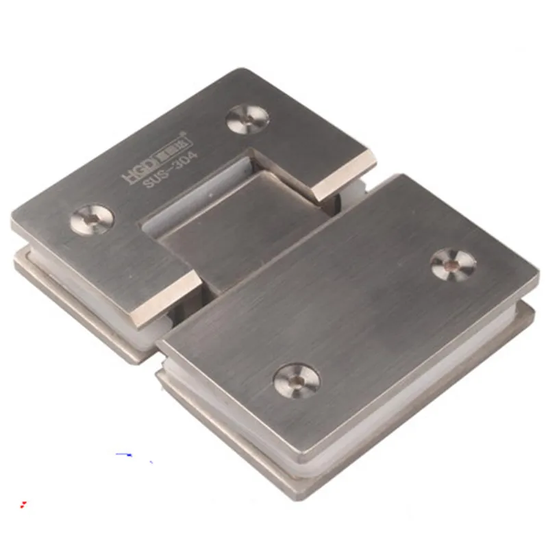 

Solid precision cast 304 stainless steel glass hinge bathroom clip glass door hinge 180 degree thickened glass(DG1211A)