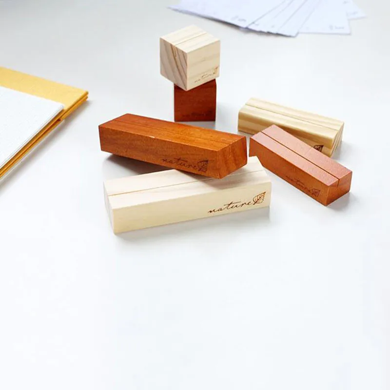 

Natural Wood Memo Clips Photo Storage Holder Clamps Stand Desktop Message Clips Photo Picture Holder Home Decorative Ornaments