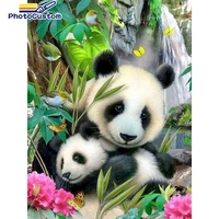 photocustom 5d diy diamond art painting kits panda diamond mosaic animals embroidery sale new arrival gift