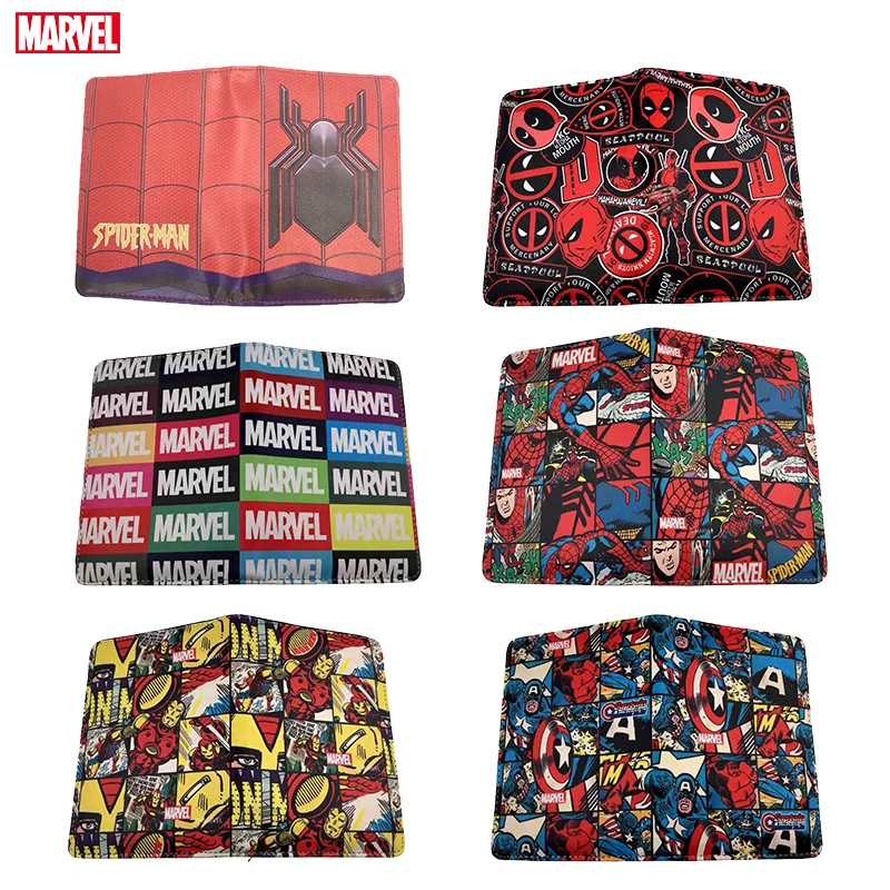 Мужская Обложка для паспорта с героями Marvel Человек-паук чехол супергероями аниме