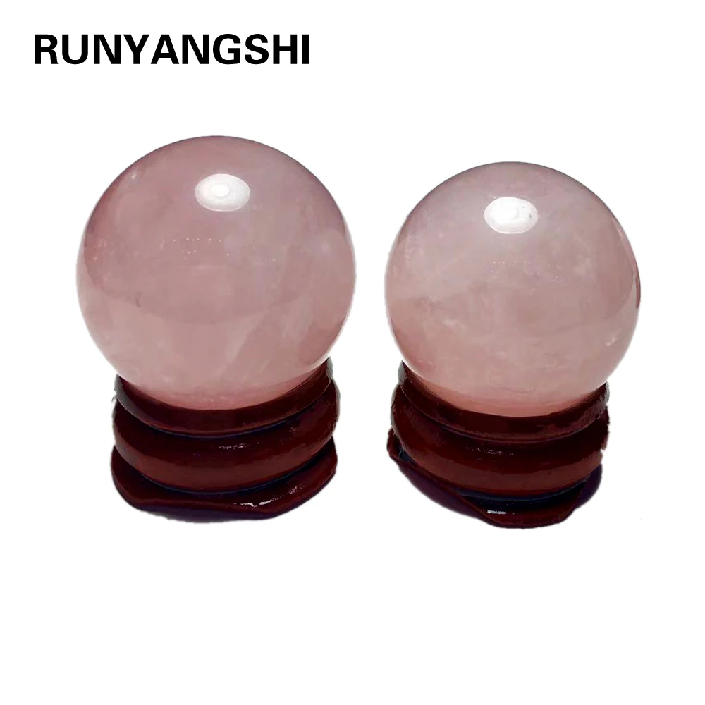 Runyangshi 1 шт. натуральный розовый кварцевый шар для украшения дома фэншуй|Камни| |