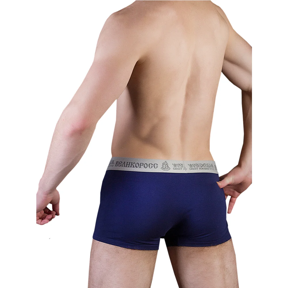 Трусы боксеры Великоросс синего цвета хлопок ПИМа|Мужские трусы боксеры| |