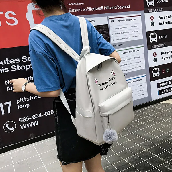 7 school bag JZYZQBX 4 шт./компл. школьная сумка рюкзак для девочек подростков студентов школьные сумки милые Мультяшные рюкзаки, школьный рюкзак - Цвет: 7 school bag