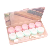 5 pairset practical contact lens case multiple pairs beautiful small fresh glasses cases companion box 2xpc
