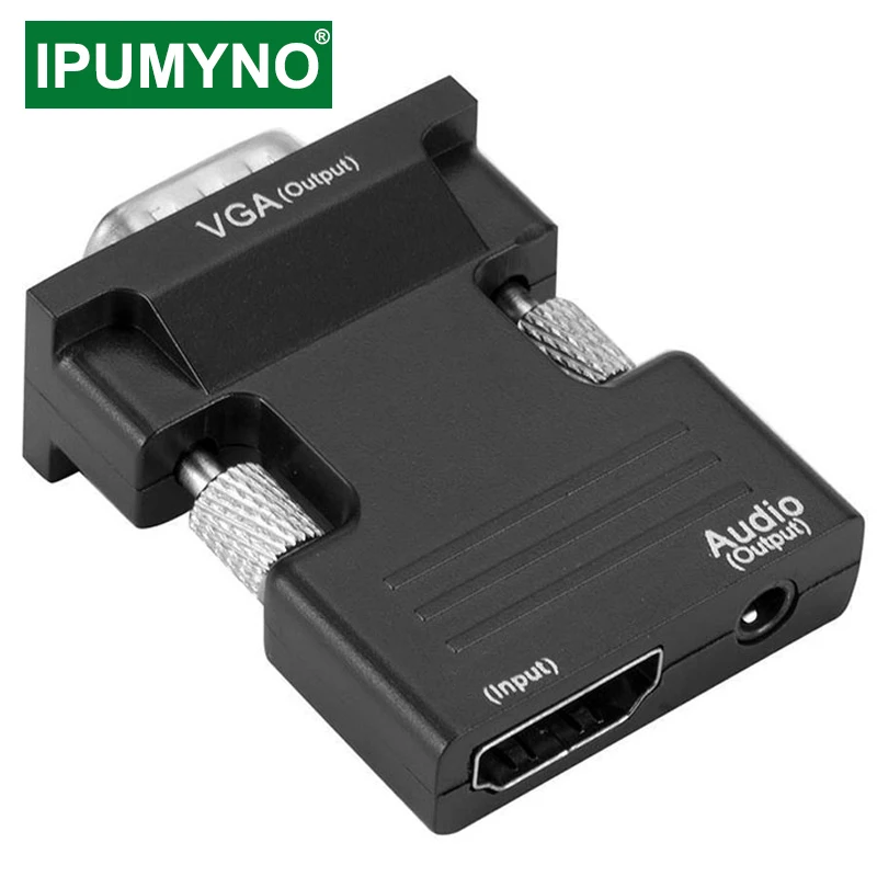 HDMI совместимый адаптер VGA TV Box 1080P PC Aux Jack 3 5 Видео Аудио кабель конвертер Проектор