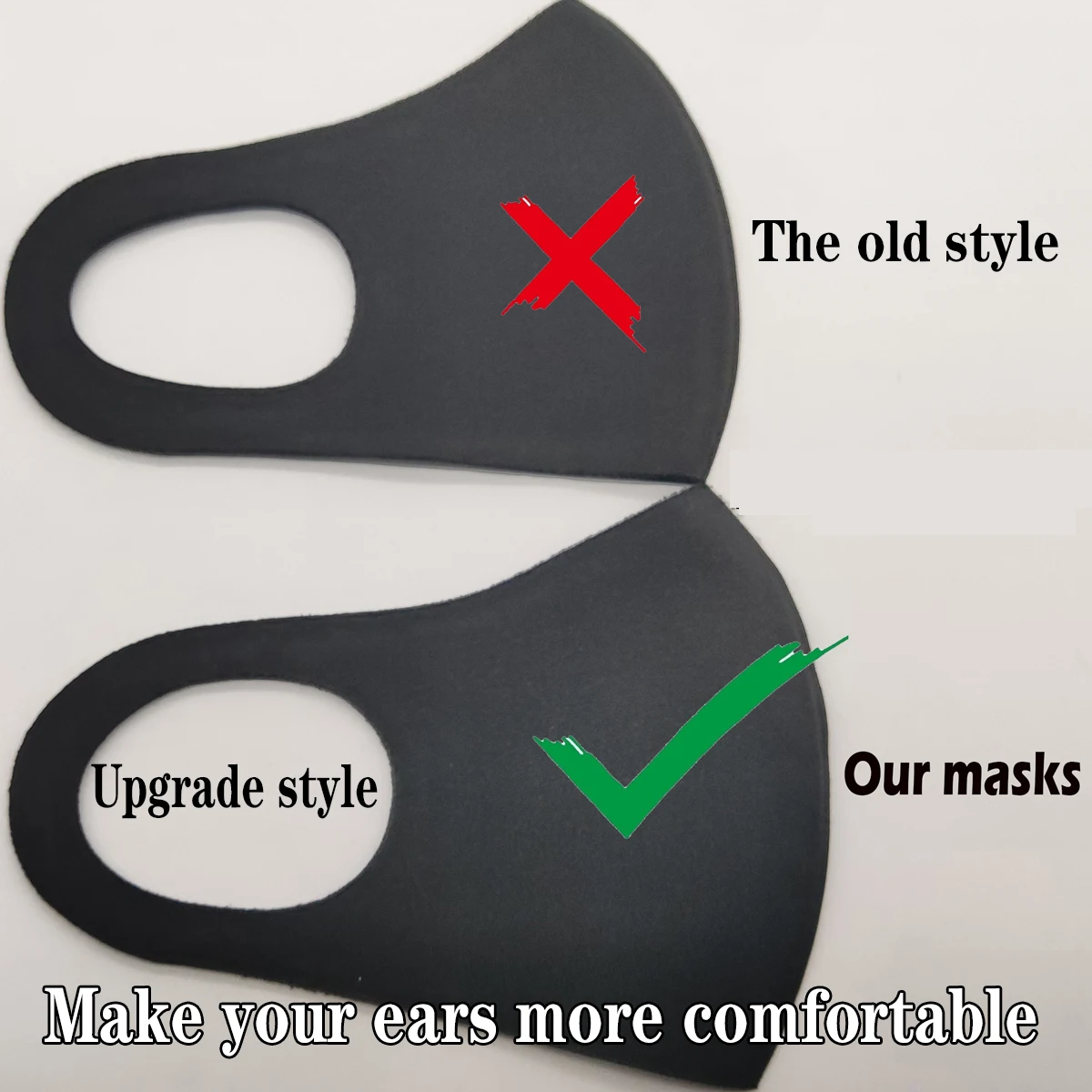 10 шт. изготовленные на заказ маски многоразовый тканевый черный моющаяся ткань