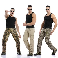 hot sale anti mosquito outdoor no belt breathable thin fabric male men cargo pants camouflage trousers military pants for man