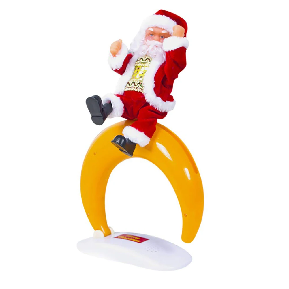 Кукла пение рождественские украшения Детский мягкий Санта Клаус Электрический