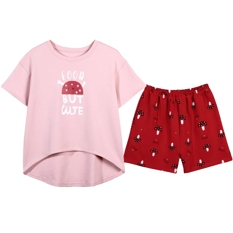 

Cotton Pajamas Women's Summer Short-Sleeved Shorts Celebrity Inspired Pajamas Suit Fashion Leisure Tops a Generation of Hair