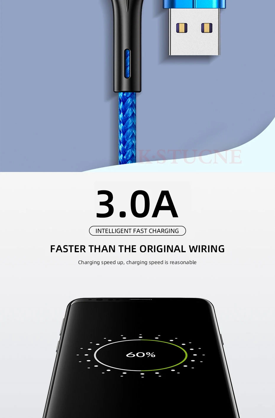 KSTUCNE Micro USB кабель зарядное устройство для samsung Galaxy S7 Быстрая зарядка мобильного телефона зарядное устройство Шнур для huawei Планшета USB кабель провод