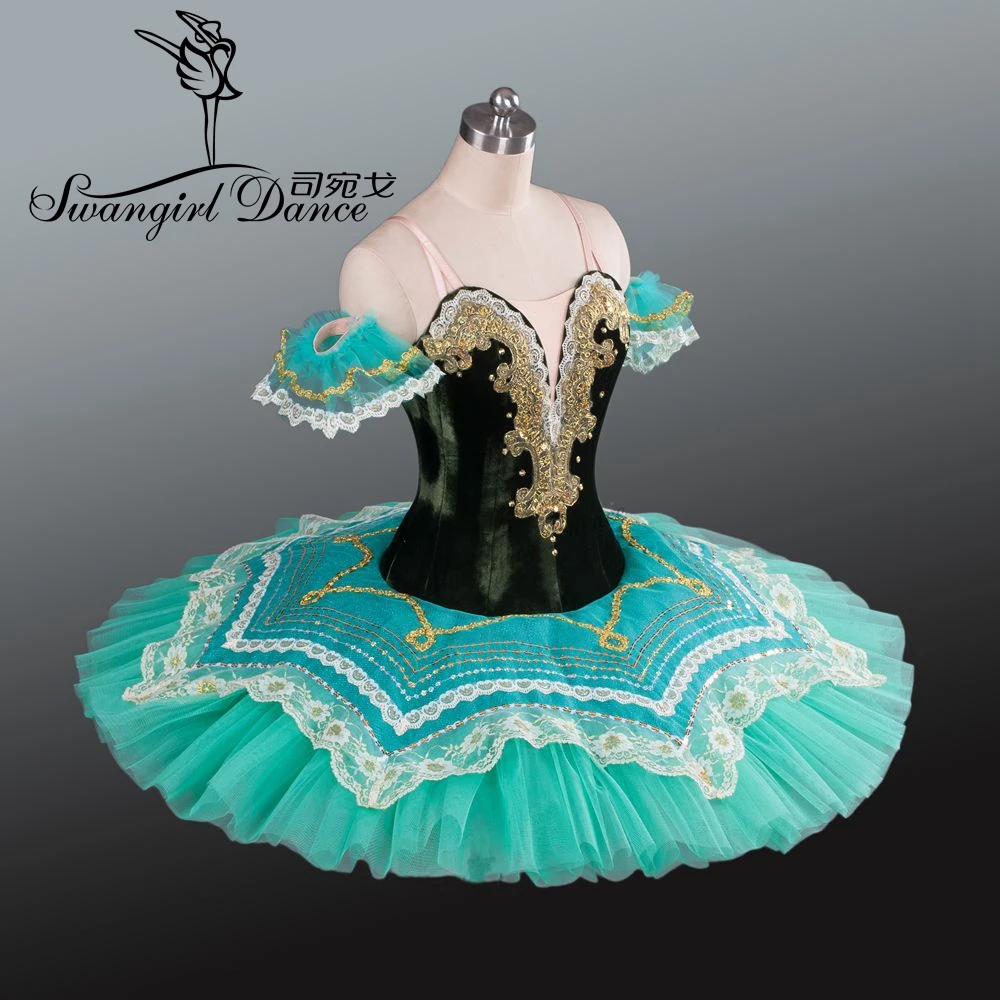 Женская зеленая профессиональная юбка классическая балетная пачка балетные