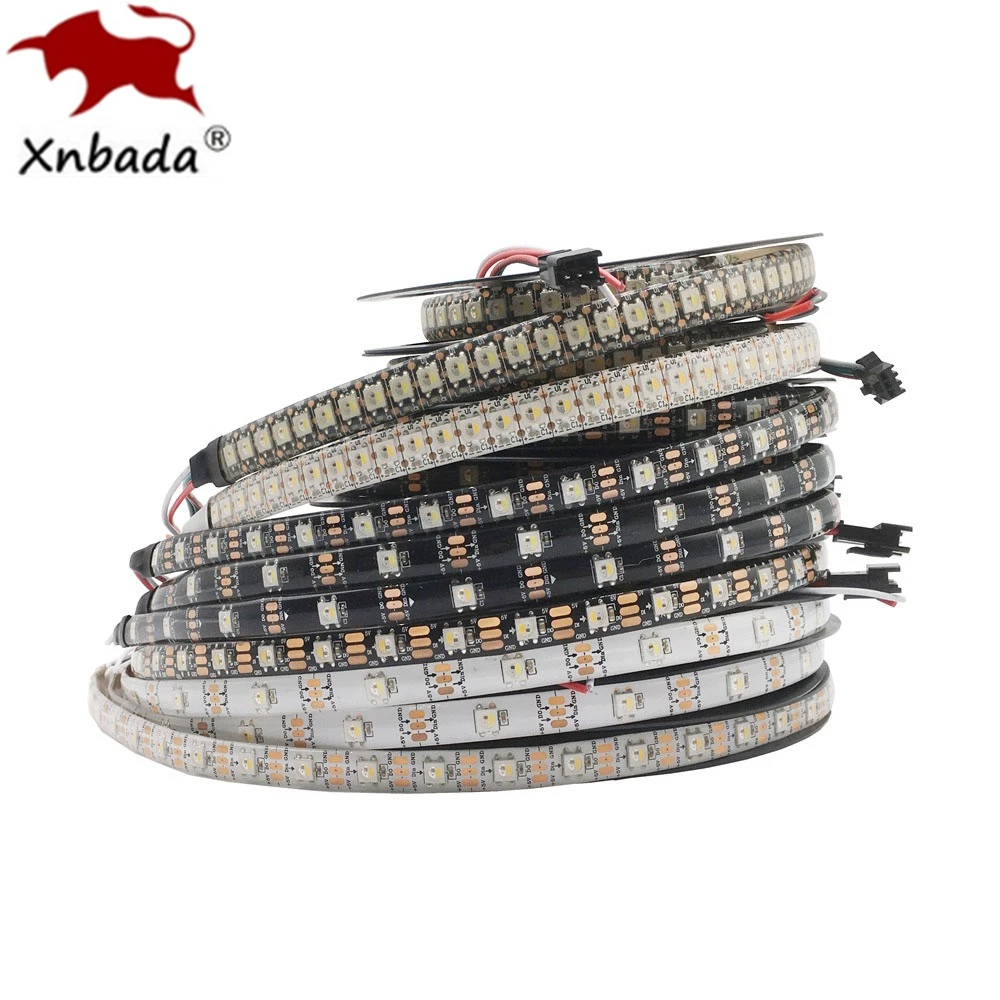 Светодиодные ленты SK6812(аналог WS2812B) RGBW 4 в 1 30/60/144 светодиодов/Пиксели/м адресуемых IC светодиодный светильник IP30/IP65/IP67 DC5V