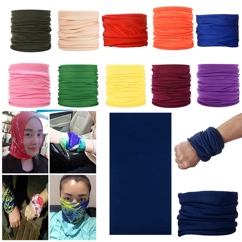 

Cycling Outdoor Scarf Sun Solid Color Riding Turban Hairband Sweat-absorbent Protection Bandana Neck Gaiters Multi Function