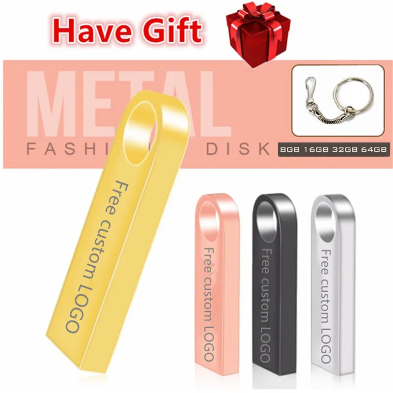 

128Gb Usb Flash Drives 64Gb Metal Flash Drive 16Gb Pen Drive 64Gb Pendrive 32Gb Usb Stick 8Gb Memory Gift Custom Logo Usb