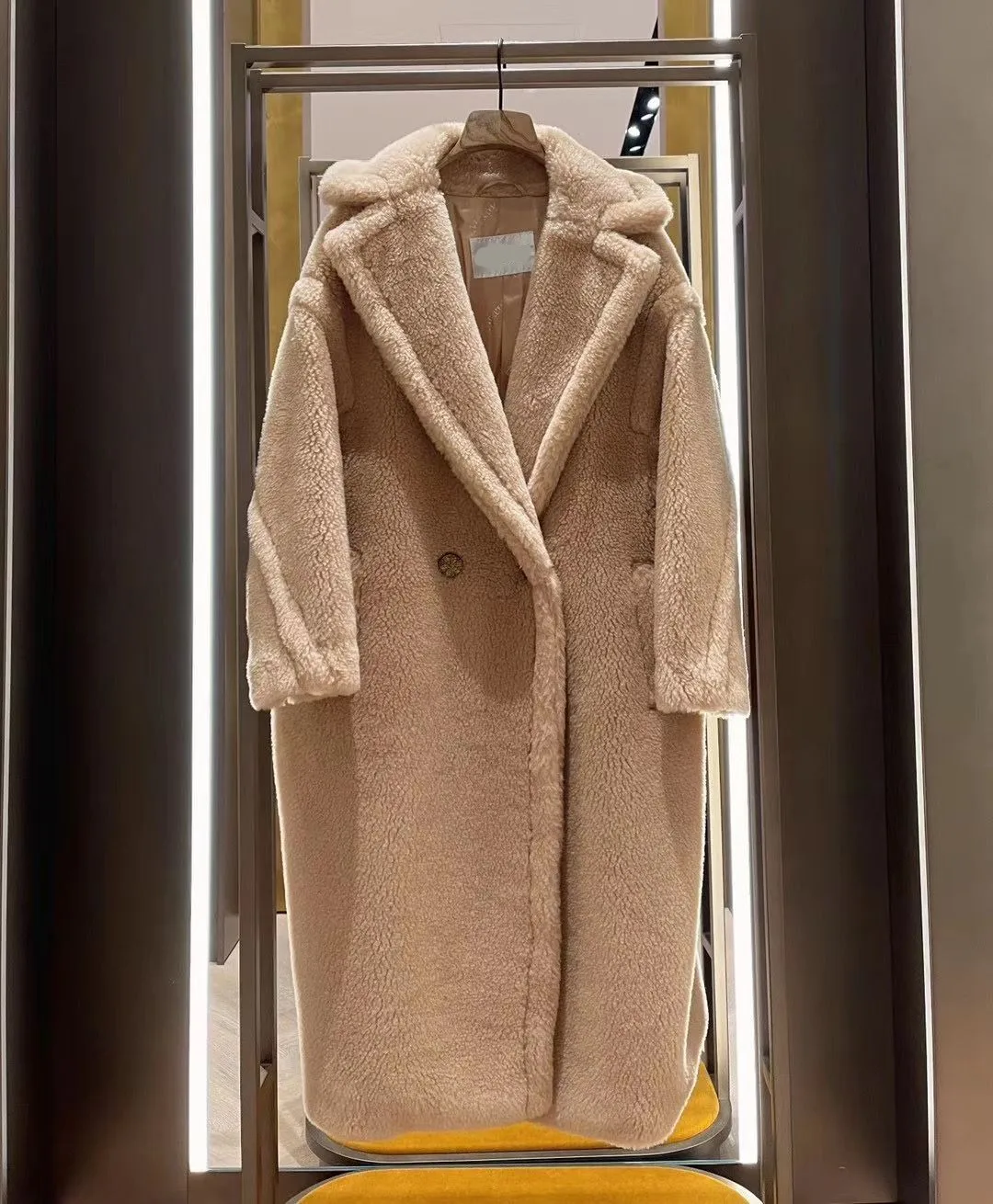 

Женское шерстяное пальто, зимнее пальто цвета альбино-верблюда, голубого, песочного и коричневого цветов, 2021