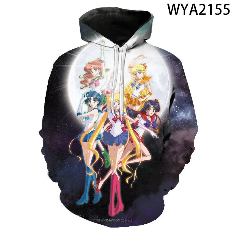

Autumn New Sailor Moon Anime 3d Printing Hoodie Men And Women Children Kawaii Cartoon Casual Sweatshirt Fashion Pullover Coat
