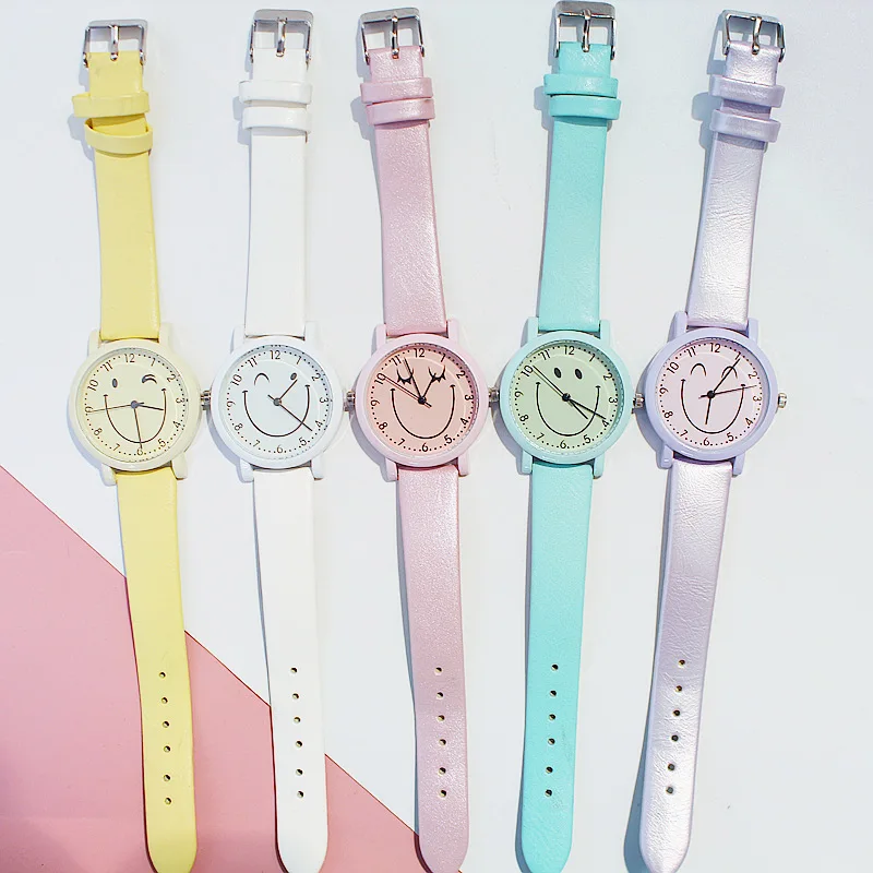 

Girls Boys Cute Pattern Kids Watch Women Students Simple Casual Quartz Ladies Fashion Wristwatches Children Watches Best Gift