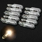 Галогенная лампа LEEPEE T5 286, 10 шт., 12 В, 1,2 Вт, боковые клинья, источник светильник для автомобиля, инструмент, лампа теплого белого света