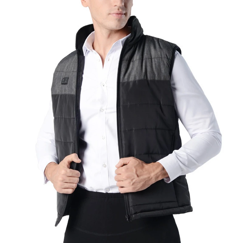 Утепленный жилет с двойным USB управлением хлопковая куртка для альпинизма лыжная