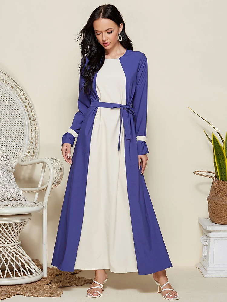 Siskakia модное контрастное платье из двух частей Макси для женщин осень 2020 с длинным
