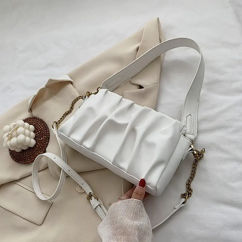 Women Shoulder Bags Chain Design Female Crossbody Bag Fold Women's Clutches PU Leather Ladies Handbag Wallet | Багаж и сумки