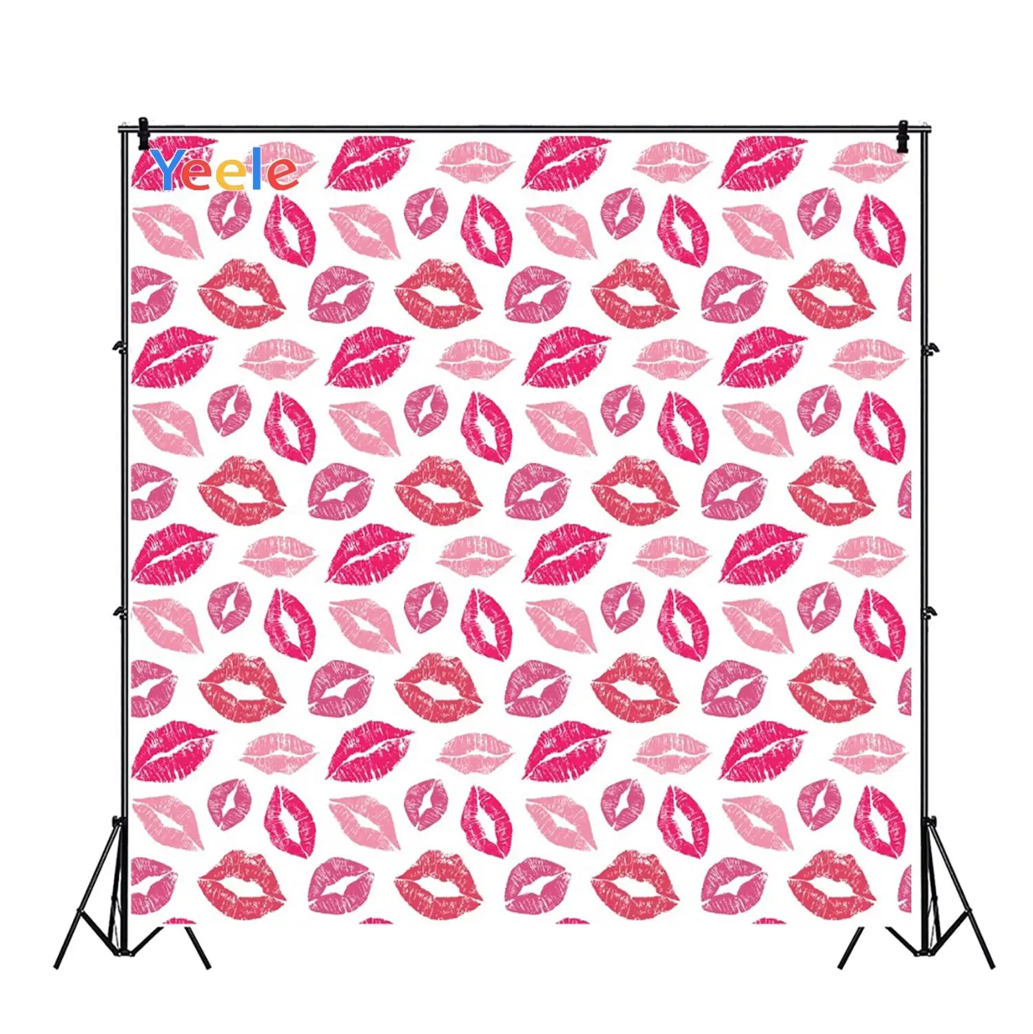Happy Valentines Day Kiss Lipstick Love Photocall Photography Backdrops Personalized Photographic Background For Photo Studio |
