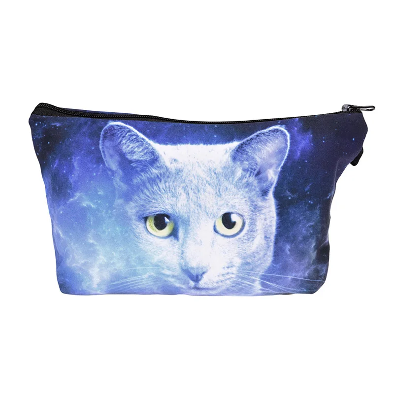 Косметичка UOSC Shock blue cat с 3D принтом 2021 карандаш who cares косметичка для женщин сумка