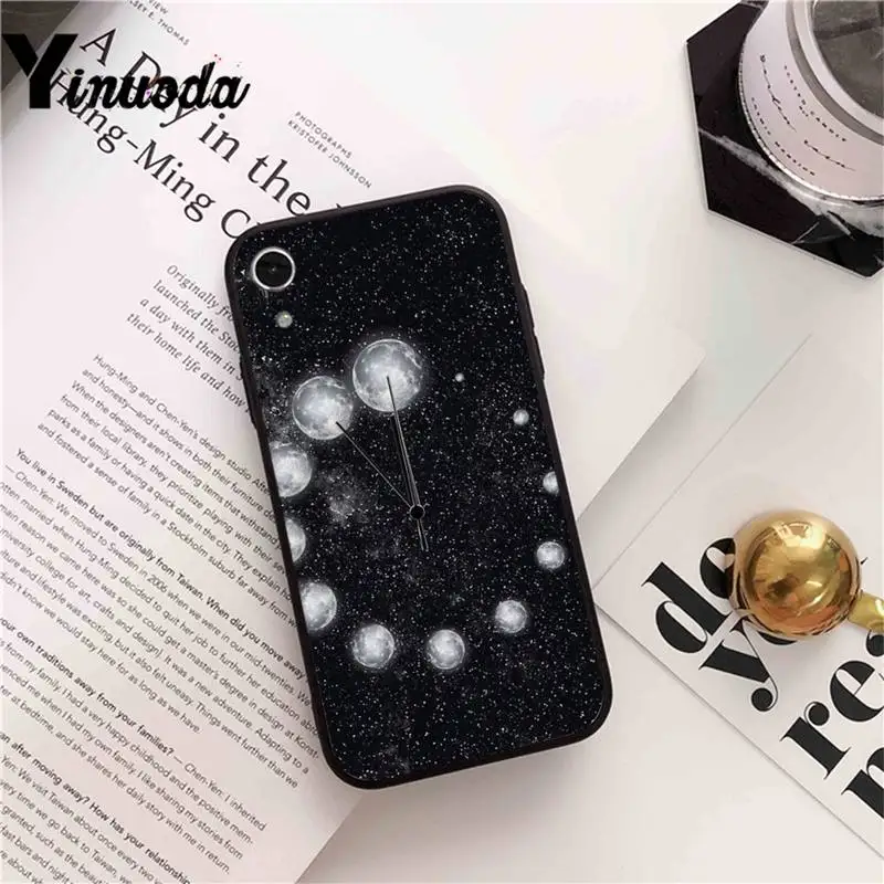 

Yinuoda Vintage moon night Soft Silicone Black Phone Case For iPhone 8 7 6 6S Plus X XS MAX 5 5S SE XR 11 11pro promax