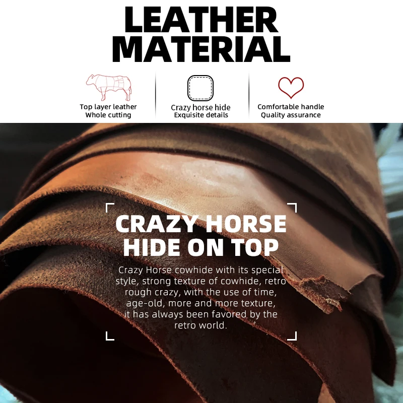 

Handmade Small Summer Pouch Hook Design Genuine Leather 6.7'' Phone Pouch Fanny Waist Pack Belt Bag For Short Travel