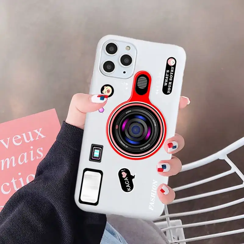 

Fashion luxury camera Phone Case Candy Color for iPhone 6 7 8 11 12 s mini pro X XS XR MAX Plus