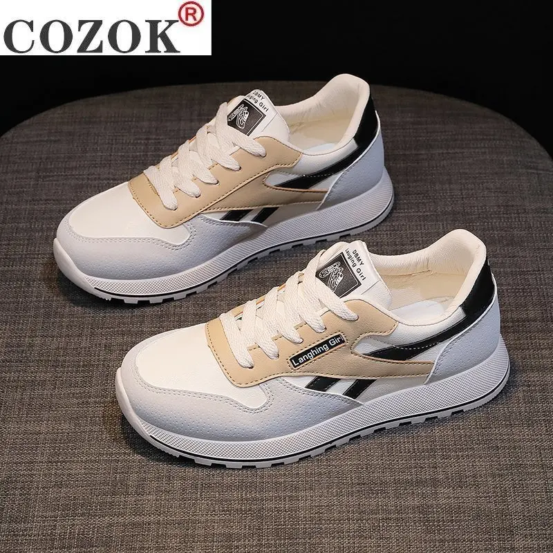 

2021 Casual Fashion Woman Comfortable Cotton Light Sneaker Walking Spring New Woman Vulcanized Shoes Lace Platform Woman Shoes