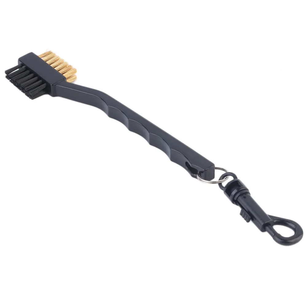 

Cycling Riding Bike 2 Side Dual Bristles Brass Wires Golf Club Brush Groove Cleaner Kit Tool Black Useful Tactical Cleaning Tool