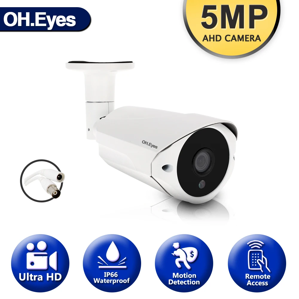 

HD Security Camera Outdoor Waterproof 5.0MP AHD TVI CVI Analog CCTV Surveillance Camera Sony IMX335 Varifocal Infrared Bullet