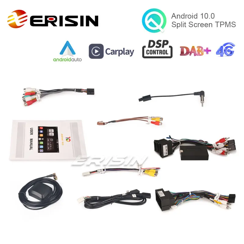 Erisin ES8730SM 7 &quot8-ядерный 64G Android 10 0 автомобильный DVD плеер GPS CarPlay Авто DSP 4G радио для Alfa
