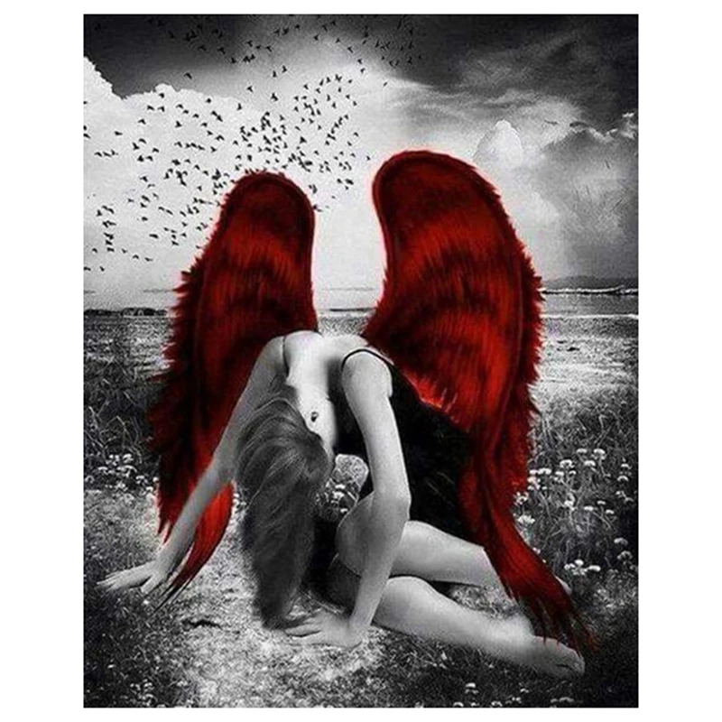 

Angels And Demons Paint Arts And Crafts For Adult Diamond Painting Art Full Kit Figure Abstract Jewel Cross Stitch