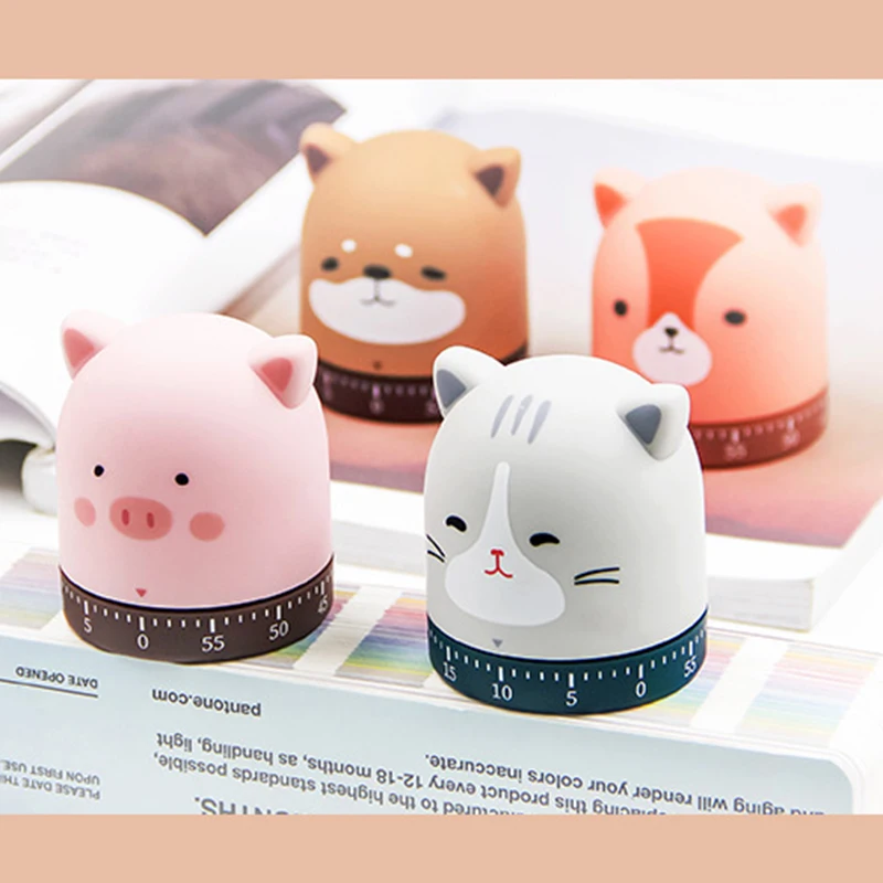 

Cartoon Animal Cooking Time Manager 60 minutes Stopwatch Kitchen Timer Reminder 1 Pc