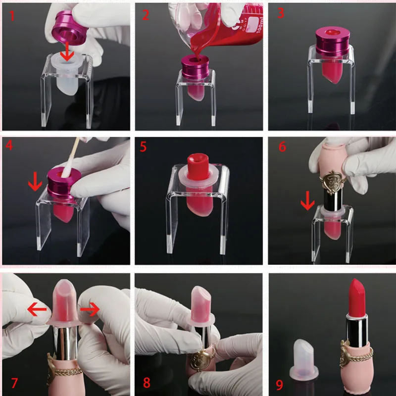 12 1 мм Силиконовые формы для нанесения помады блеска губ 6 видов форм держатель