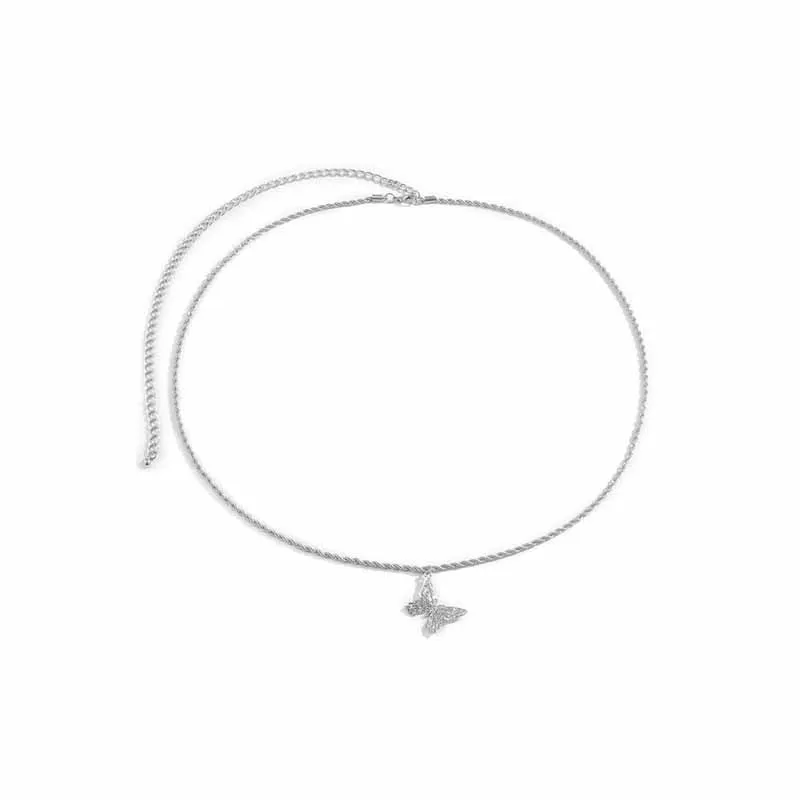 

Sexy Body Jewelry Metal Gold Silver Color Waist Chain for Women Beach Charm Bikini Belly Chain Butterfly Waist Chain Belt
