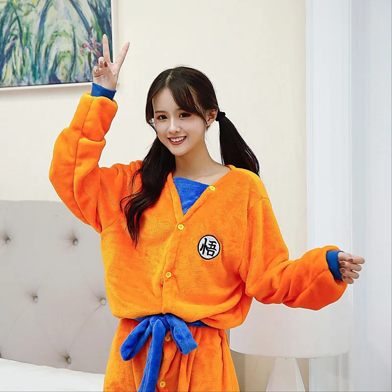 Халат для взрослых и детей костюм косплея Сон Гоку банный халат одежда сна с