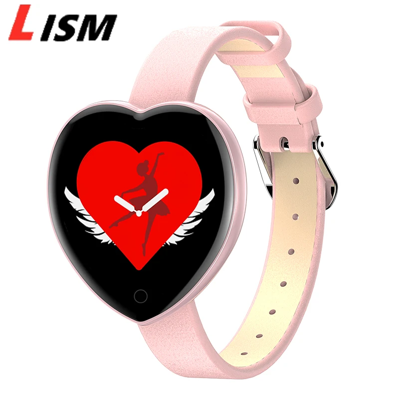 

Lism T52 Fashionable Female Weather Forecast Smart Watch 2020 Women Men Call Reminder Blood Pressure Monitor Elegant Bracelet