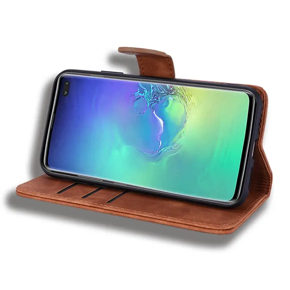 Кожаный чехол-книжка для Samsung Galaxy S8 S9 S10 E Plus A10 A20 A30 A40 A50 A70 A90 A80 A10E A20E Note 9 10 Pro