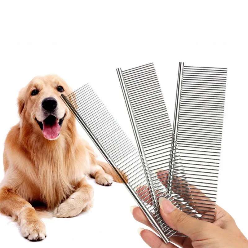 

Pet Cat And Dog Grooming Comb Stainless Steel Row Comb Large Size 19cm Hair Comb Tool Stainless Steel Brush Grooming for Home