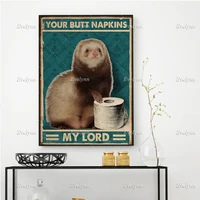 otter lovers poster your butt napkins my lord poster toilet decor wall art prints home decor canvas unique gift floating frame