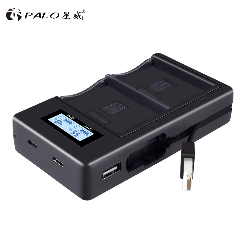 PALO ENEL14 EL14a EN-EL14 цифровой батарея USB ЖК-дисплей Смарт зярядным устройством для Nikon D3100 D3200 D3300 D5100 D5500 D5300 P7000 P7700 P7800