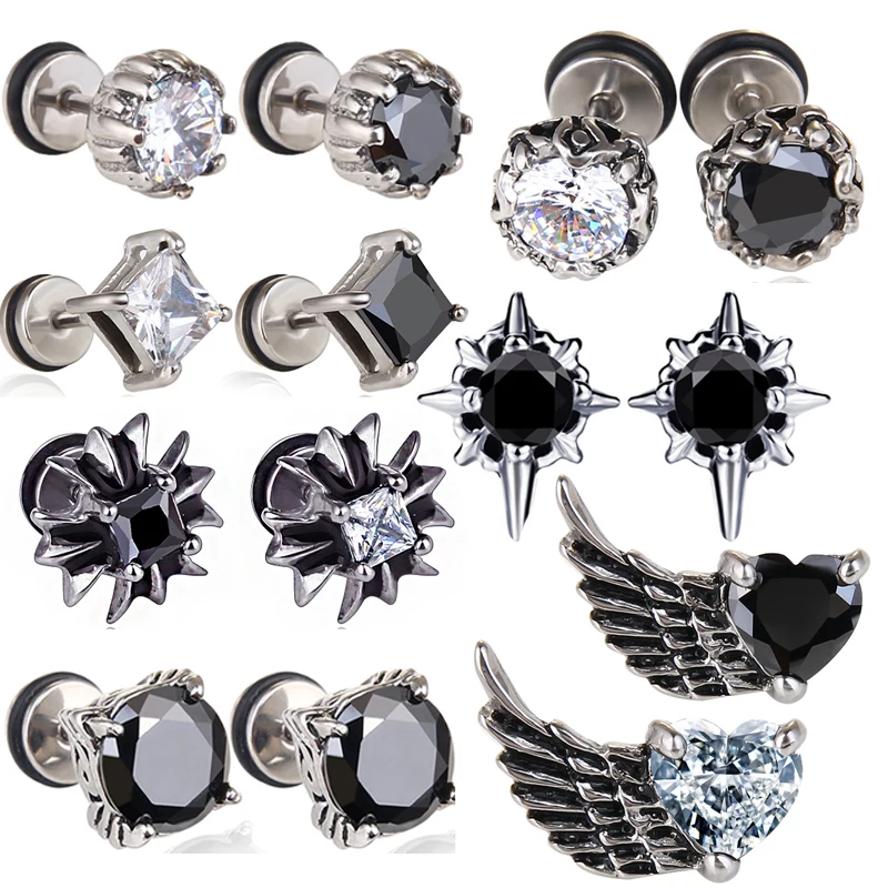 Цельнокроеное платье унисекс штанга из титановой стали для мужчин серьги в стиле