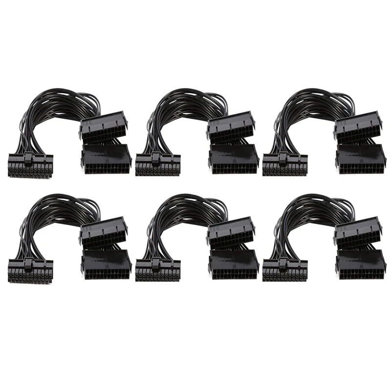 

Dual PSU Power Supply 24 Pin Extension Cable, for ATX Motherboard, 24 Pin to 24(20+4) Pin, 12 Inch/ 30cm Black