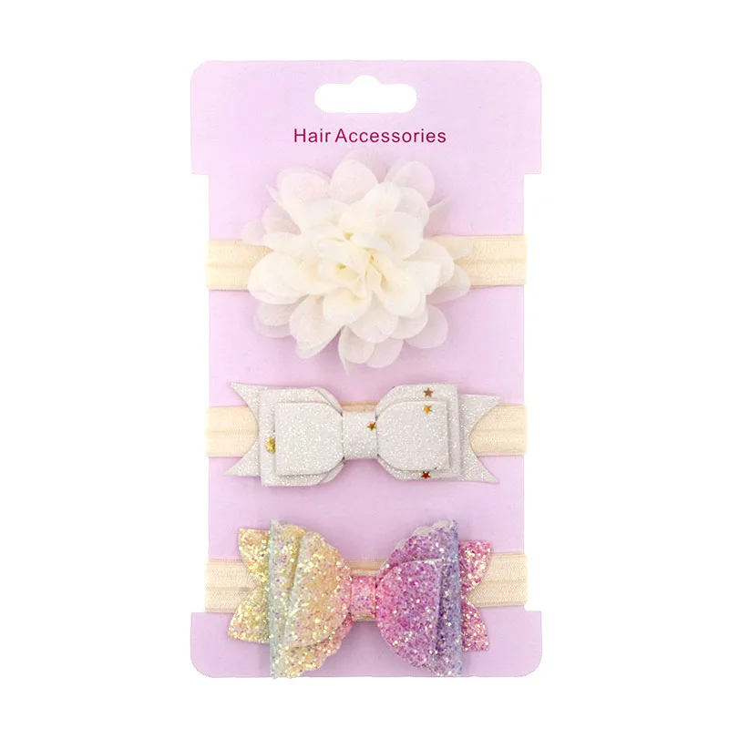 3pc headband 13 3 шт./компл. Милая Одежда с бантом для маленьких девочек повязка на голову новорожденных детей, повязка на голову, повязка для малышей эластичная Детская повязка на голову Haarband Детские аксессуары для волос - Цвет: 3pc headband 13