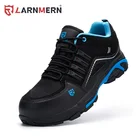 Защитная обувь LARNMERN, промышленный стальной носок, защита, ударопрочные дышащие антистатические мужские рабочие ботинки