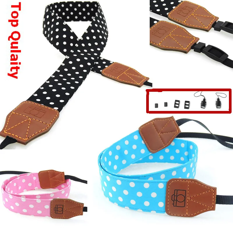 Новейшая модель Прямая поставка: COMLYO разноцветный горошек мода Камера ремень